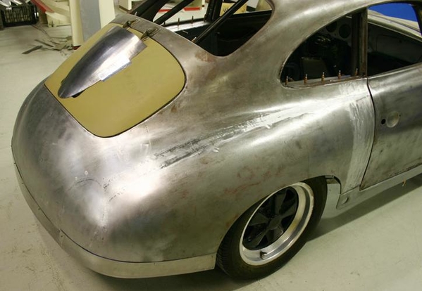 356 coupe widening rear fenders after