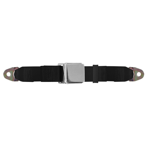 1800-60-Black-Lap-Seat-Belt-Chrome-Lift-Latch-Release-Black