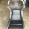 Racing seats recaro style blk leather 1